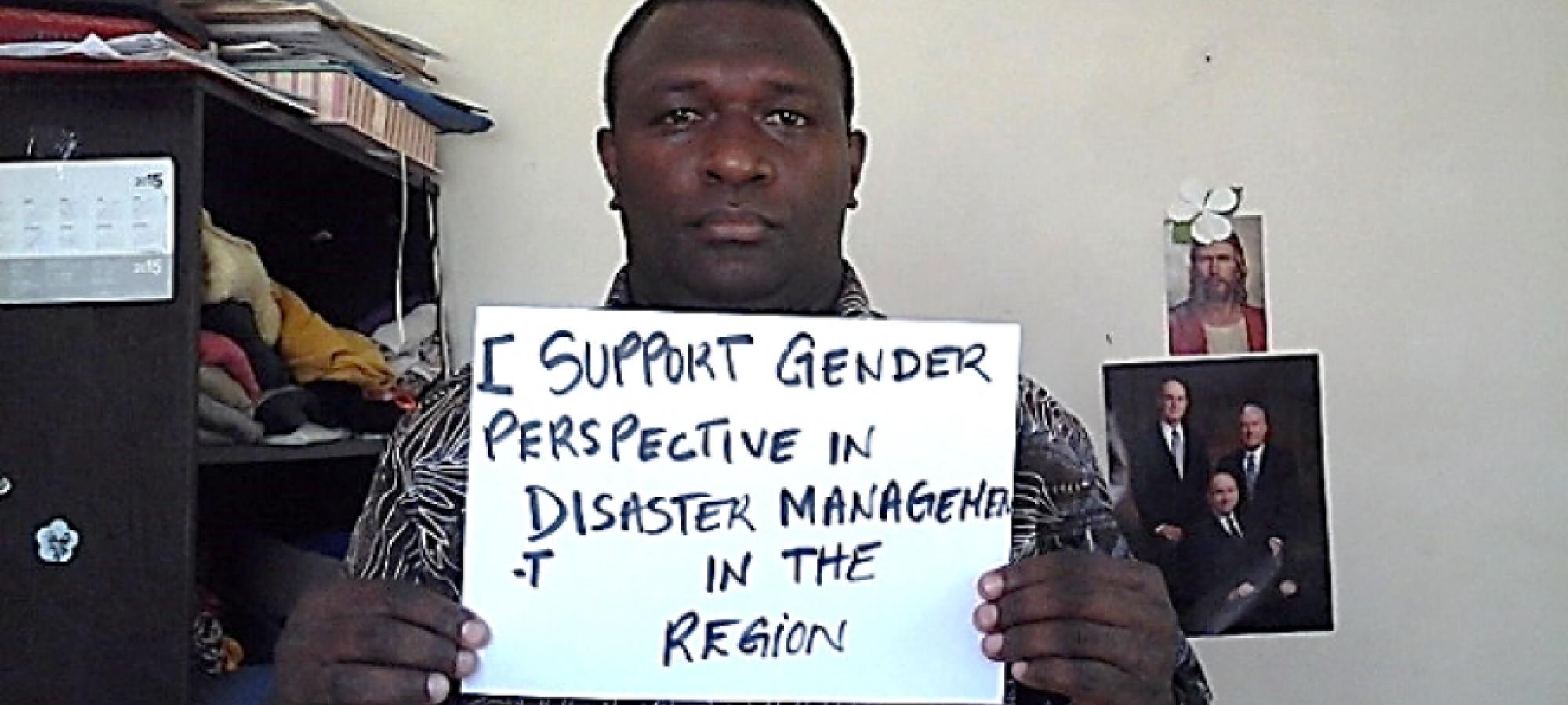 Call for gender perspective in disaster management in the region