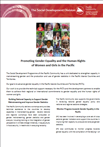Promoting Gender Equality and the Human Rights of Women and Girls in the Pacific