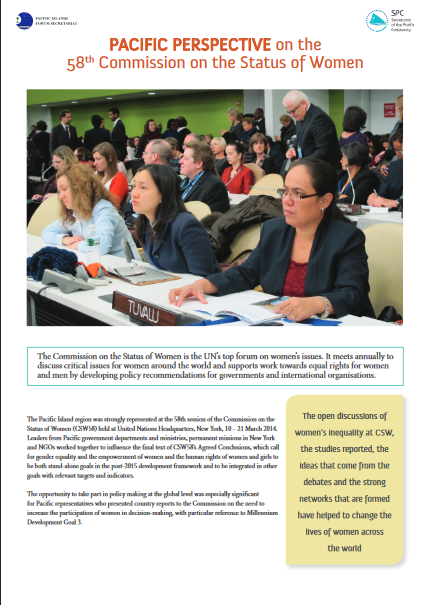 Pacific perspective on the 58th Commission on the Status of Women