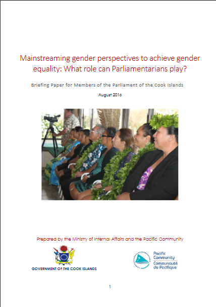 Mainstreaming gender perspectives to achieve genderequality: what role can Parliamentarians play?