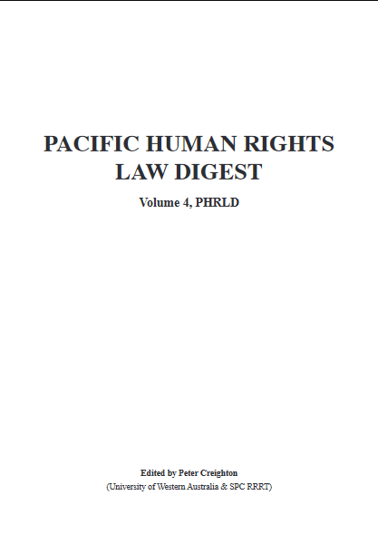 Pacific Human Rights Law Digest (Volume 4)