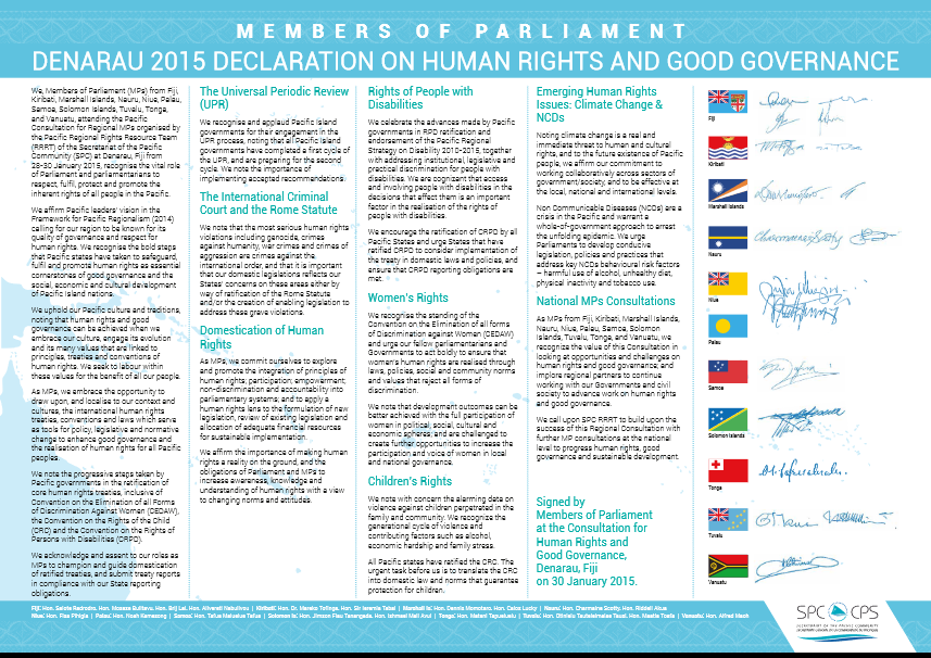 Denarau 2015 Declaration on Human Rights and Good Governance
