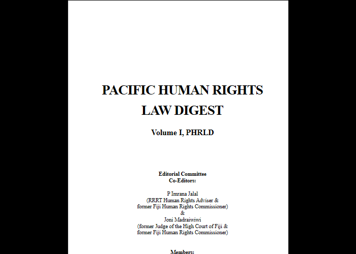 Pacific Human Rights Law Digest Vol. 1