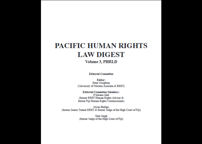 Pacific Human Rights Law Digest Vol. 3