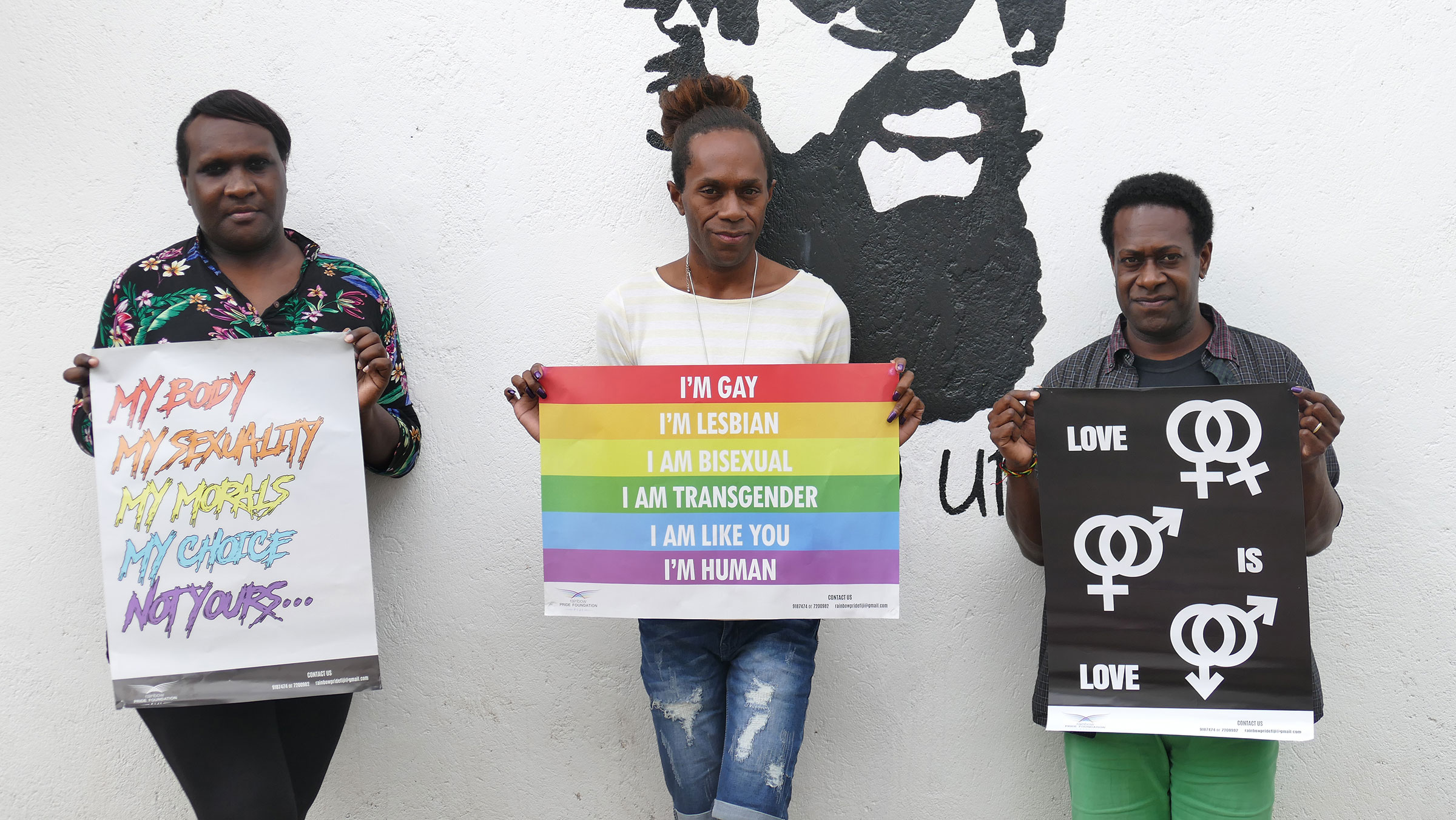 Members of the V-Pride group, Port Vila 2018